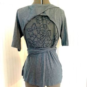 Gorgeous sleep blue wraparound top Anthropologie